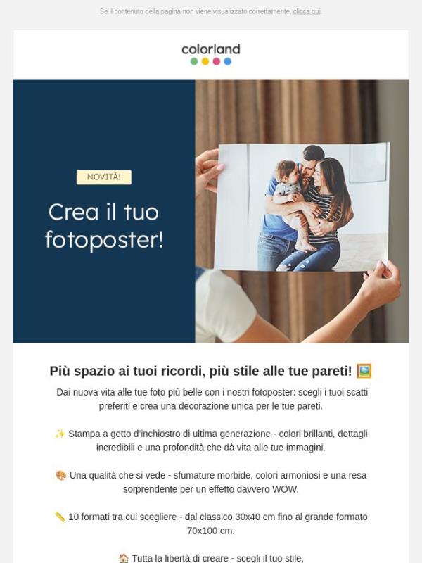 NOVITÀ! Crea il tuo fotoposter!