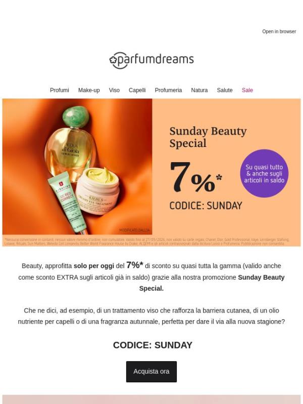 Sunday Special 💛 | 7%* su quasi tutto & sugli articoli in saldo