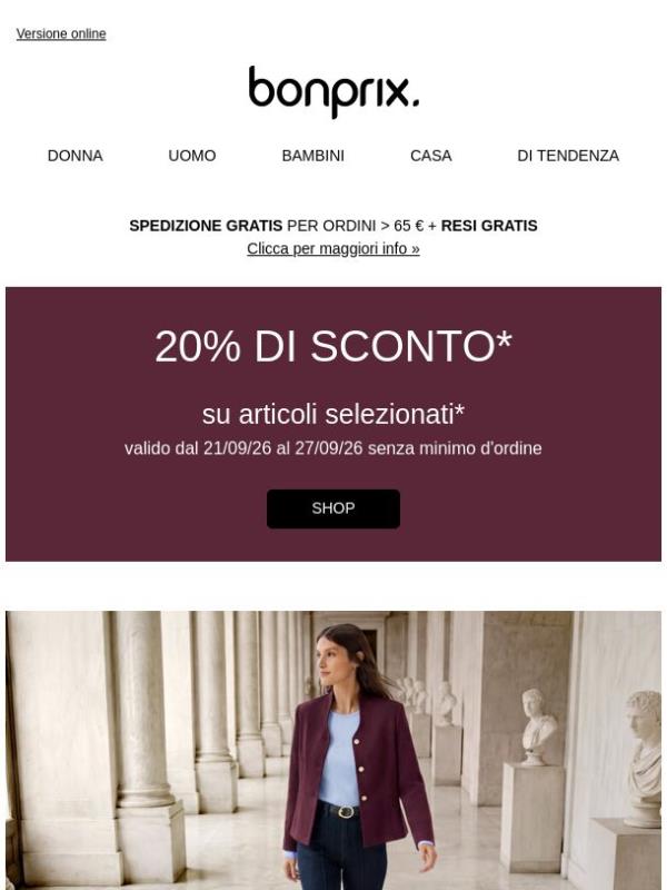 Da non perdere: 20% di sconto sui must have