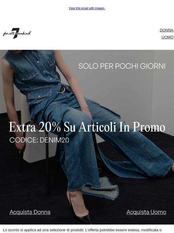 Extra 20% su Articoli in Promo - Ultime Ore