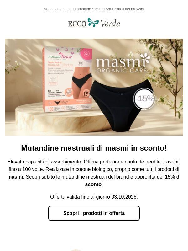 Mutandine mestruali in offerta