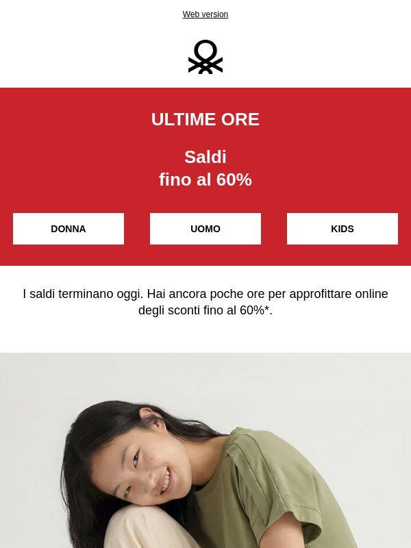 Ultime ore di Saldi: fino al 60%