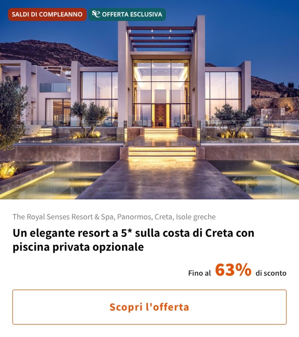 Un elegante resort a 5* sulla costa di Creta con piscina privata opzionale