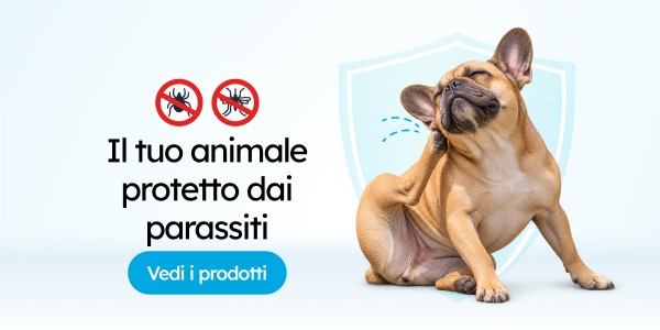 Il tuo amico a quattro zampe protetto dai parassiti.