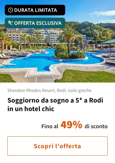 Soggiorno da sogno a 5* a Rodi in un hotel chic