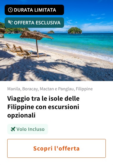 Viaggio tra le isole delle Filippine con escursioni opzionali
