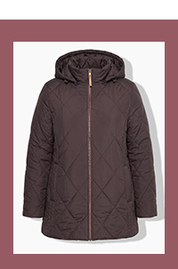 Giacca trapuntata elegante con cappuccio per stilose giornate invernali