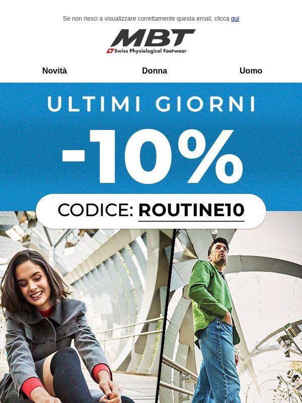 Ultimi giorni: -10%