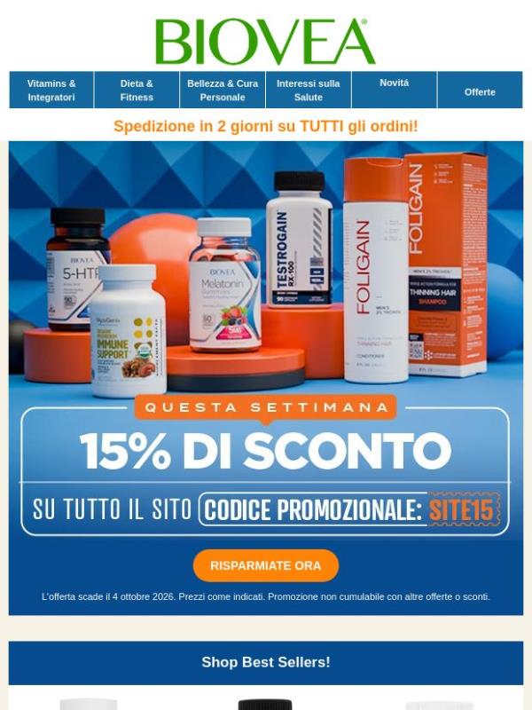 🌿La Tua Offerta Esclusiva del 15% di Sconto è Qui!