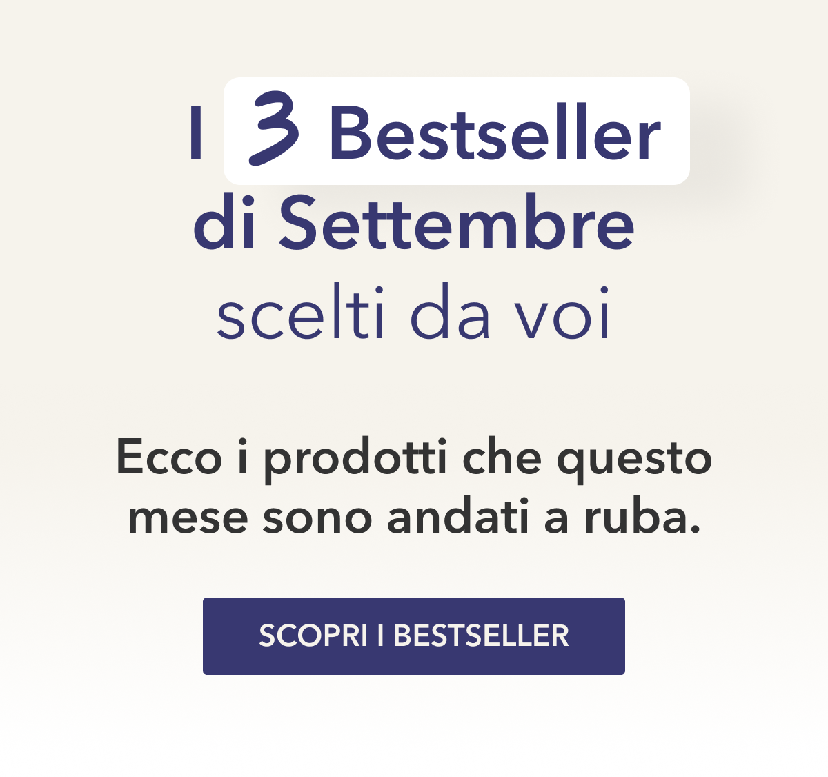 I tre best seller di settembre