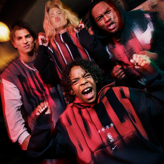 Models wear Bulls hoodies