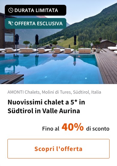 Nuovissimi chalet a 5* in Südtirol in Valle Aurina