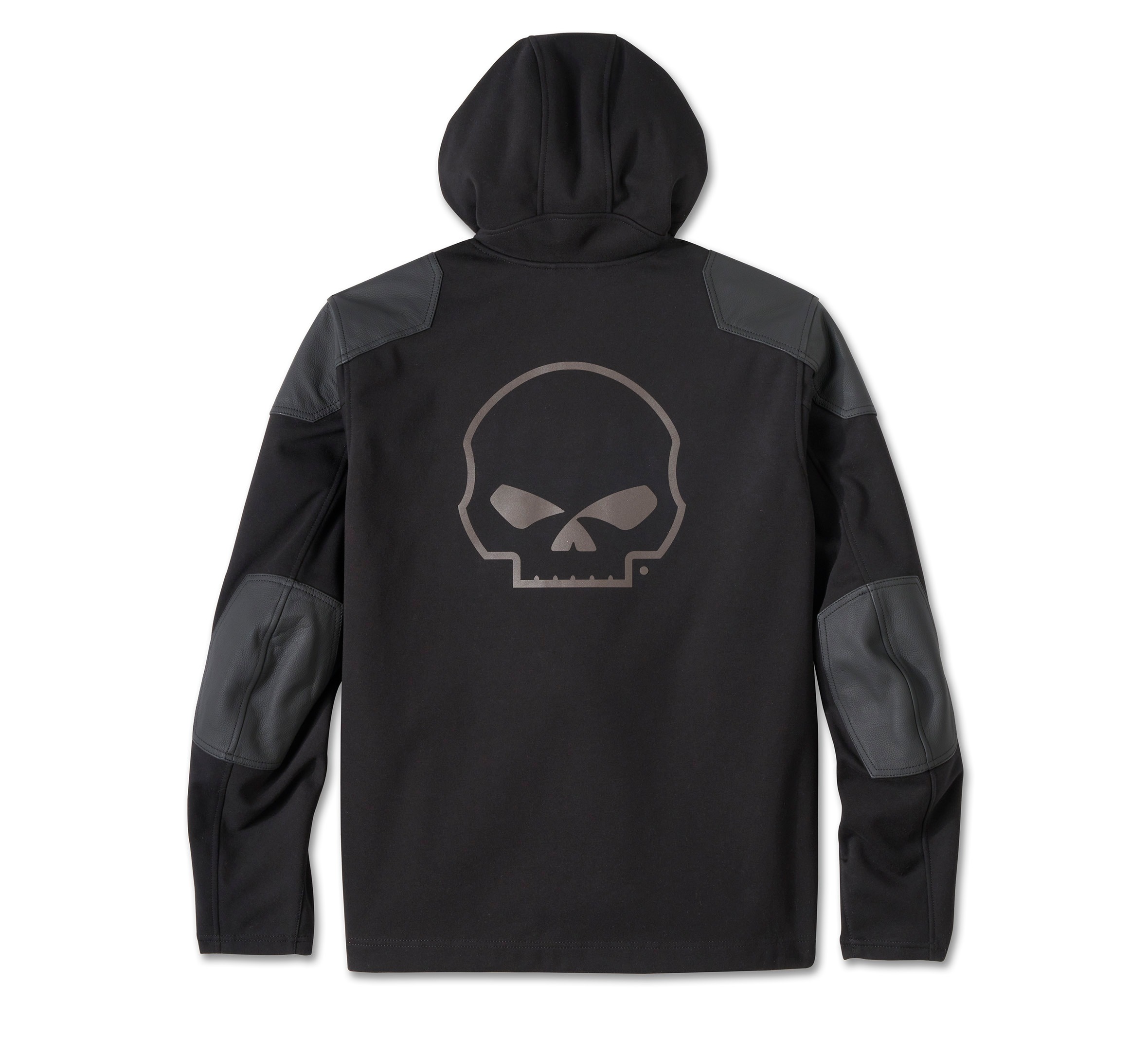 WILLIE G&trade; SKULL GRAPHIC DEFLECTOR 2.0 HOODED RIDING FLEECE