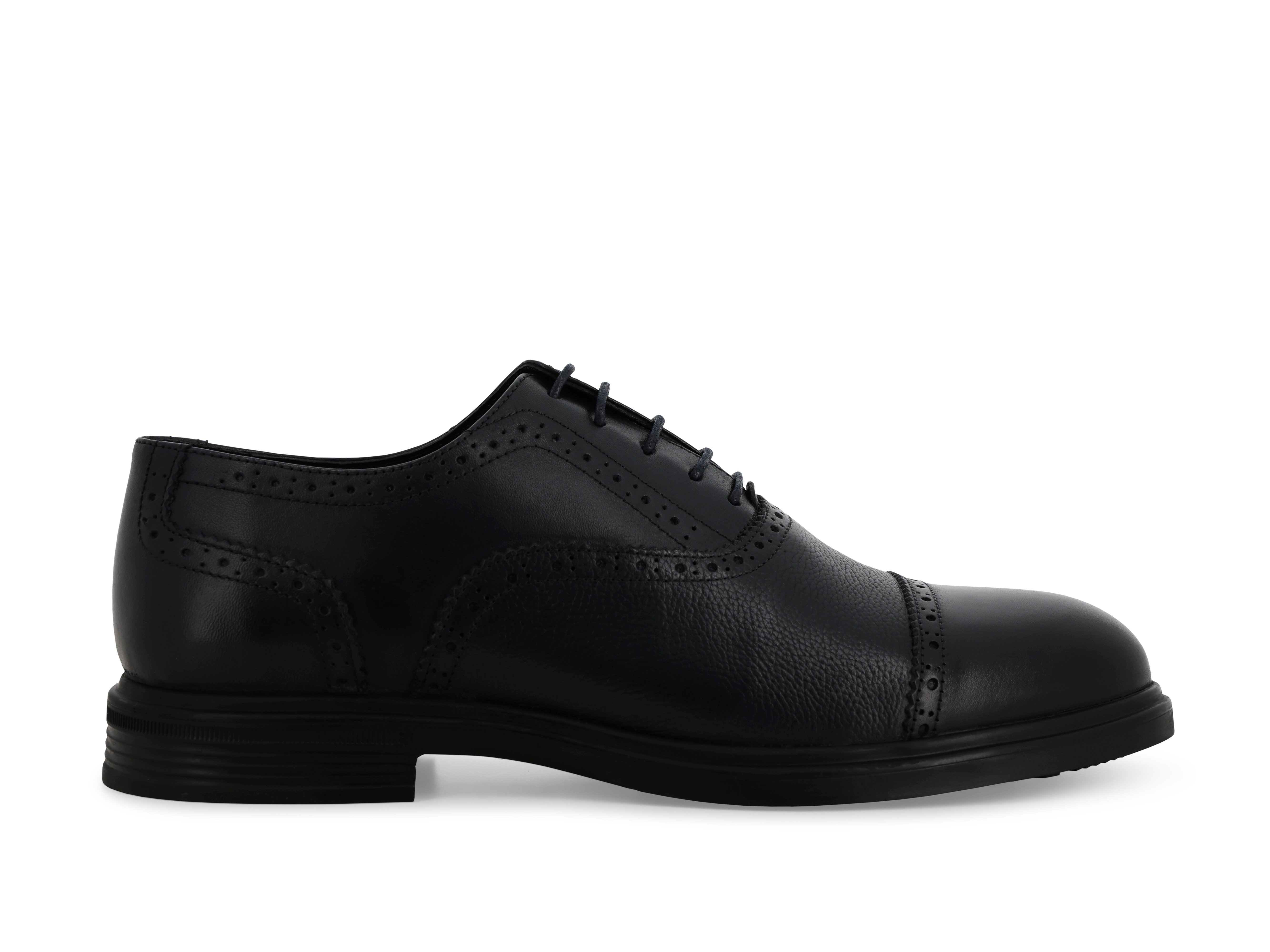 Scarpa classina stringata uomo con puntina in pelle blu navy scuro u56049q