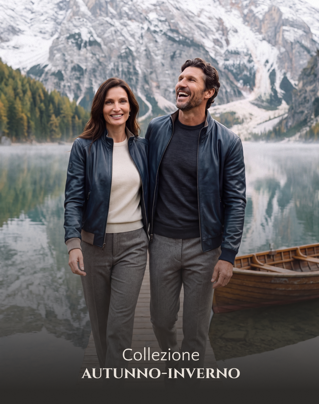 D’Arienzo autunno-inverno 2026: giacche in pelle blu. Scopri la nuova collezione.