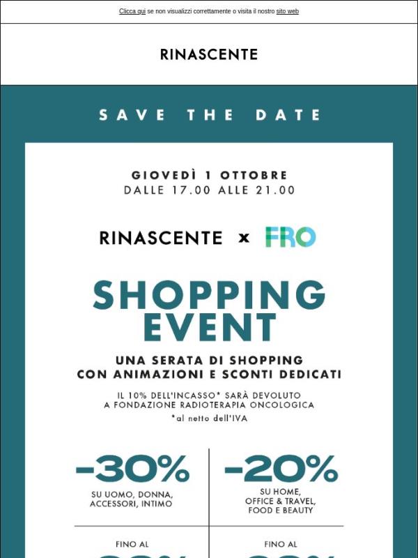 Rinascente x FRO | Save the date
