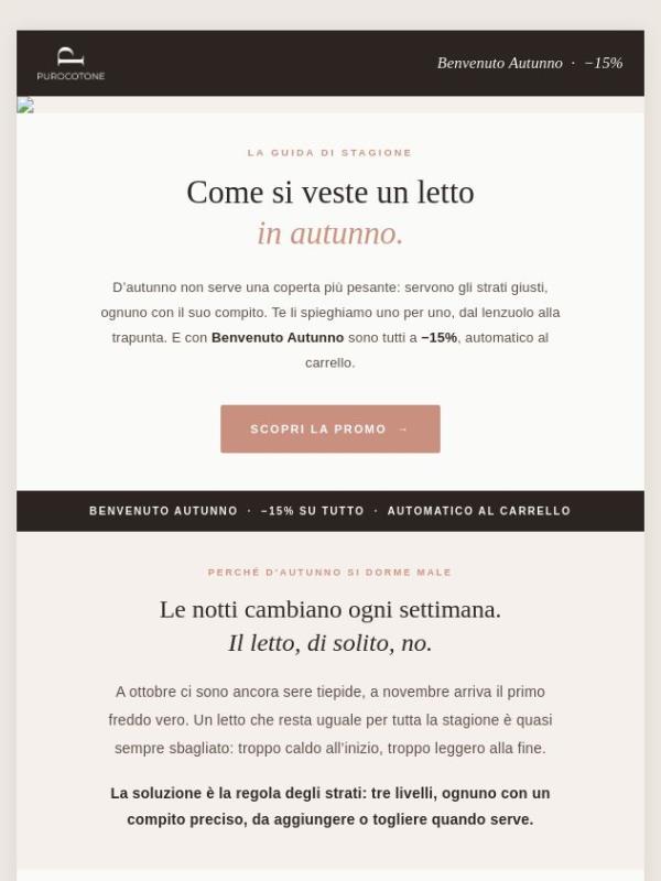 Come si veste un letto in autunno | -15% su tutto