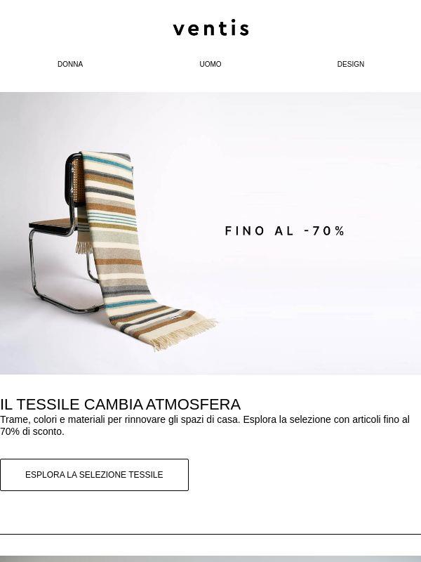 Tessile casa: fino al -70% sulla selezione