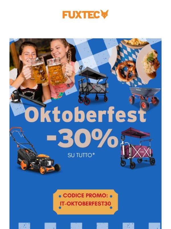 🍺 Oktoberfest FUXTEC: -30% su tutto!