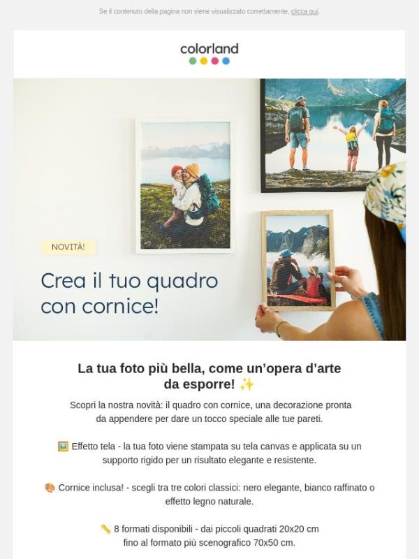 NOVITÀ! Crea il tuo quadro con cornice!