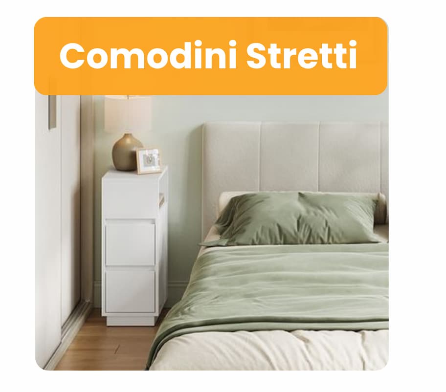 Set di 2 Comodini Stretti