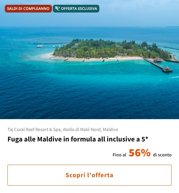 Fuga alle Maldive in formula all inclusive a 5*
