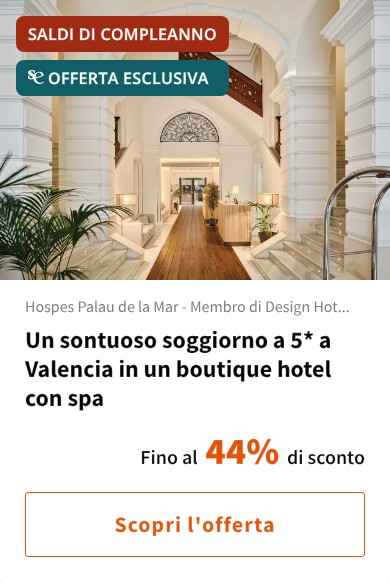 Un sontuoso soggiorno a 5* a Valencia in un boutique hotel con spa