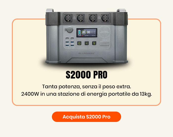 S2000 Pro Power Station Portatile 2400W 1451Wh