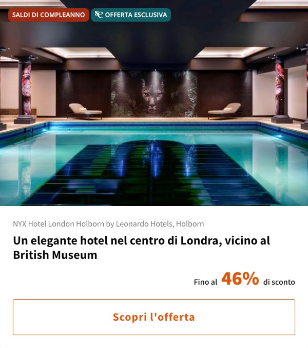 Un elegante hotel nel centro di Londra, vicino al British Museum