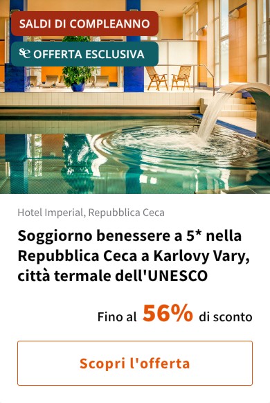 Soggiorno benessere a 5* nella Repubblica Ceca a Karlovy Vary, città termale dell'UNESCO