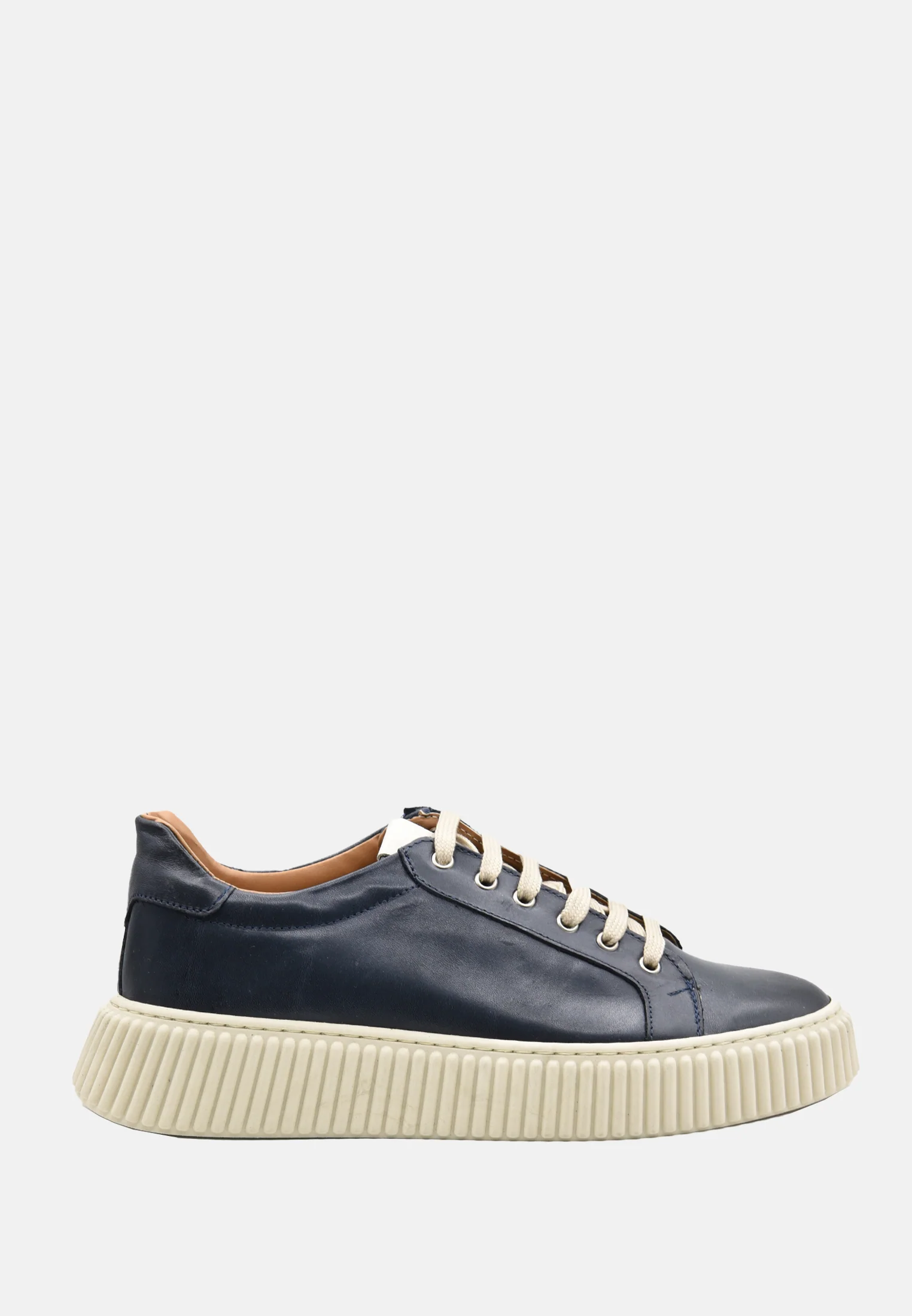 Image of Sneakers profilo rigato in pelle
