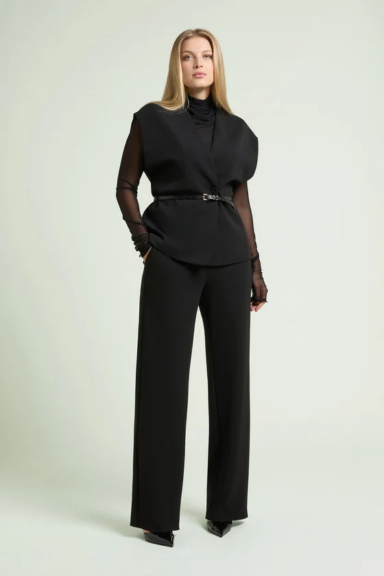 PANTALONI PULL-ON AMPI IN CREPE