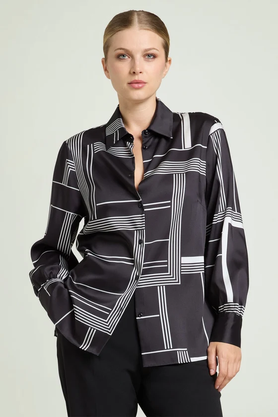 CAMICIA IN  SATIN STAMPATO