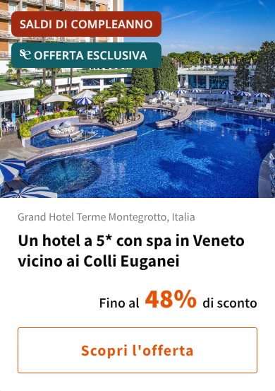 Un hotel a 5* con spa in Veneto vicino ai Colli Euganei