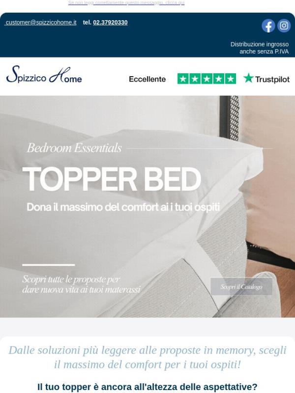 Bedroom Essentials: scopri il comfort dei nostri topper✨