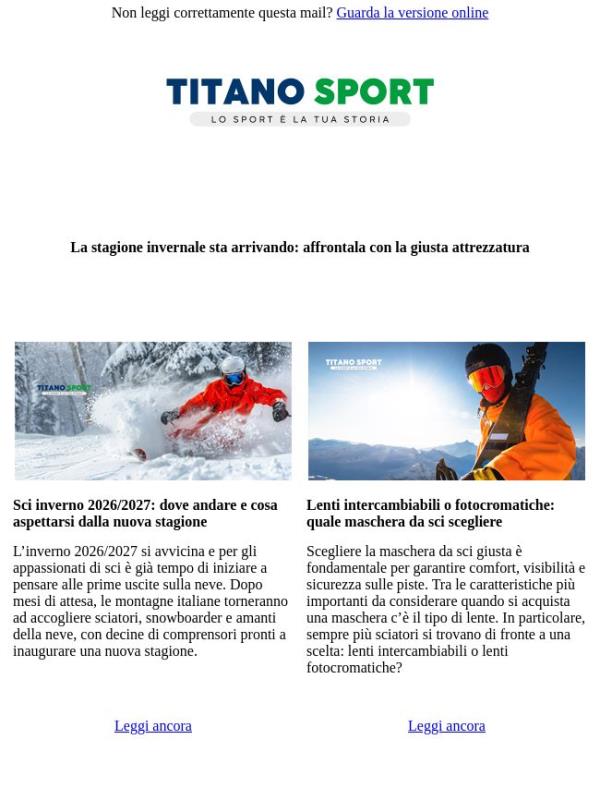 La stagione invernale sta arrivando: affrontala con la giusta attrezzatura