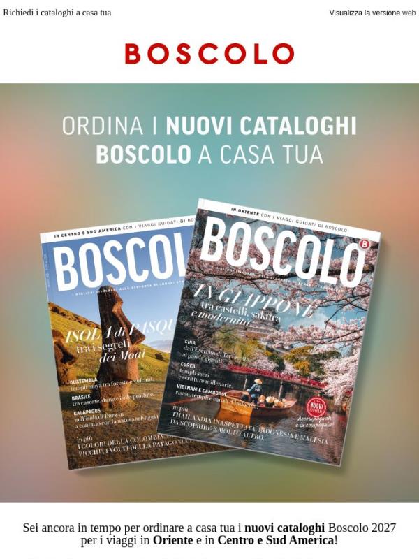 Sei ancora in tempo per ordinare i cataloghi