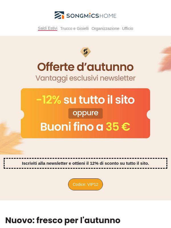 Offerte d'autunno: -12% o buoni fino a 35€