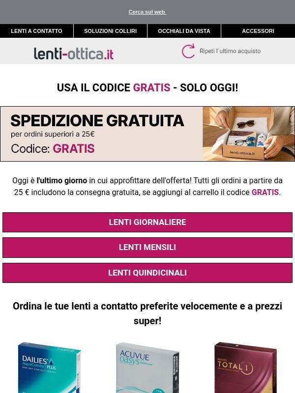 Il codice per la spedizione gratuita scade oggi 🚛🕛