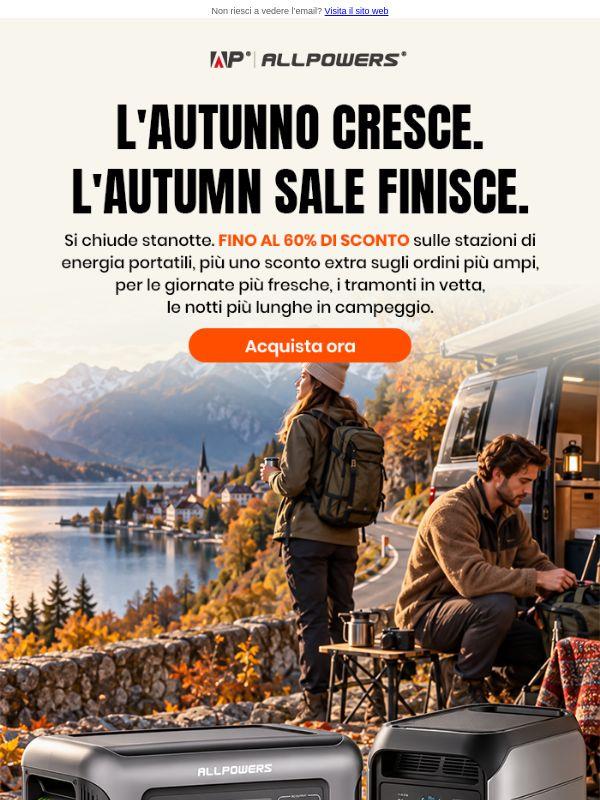 Ultime ore: l’Autumn Sale termina stasera. ⌛