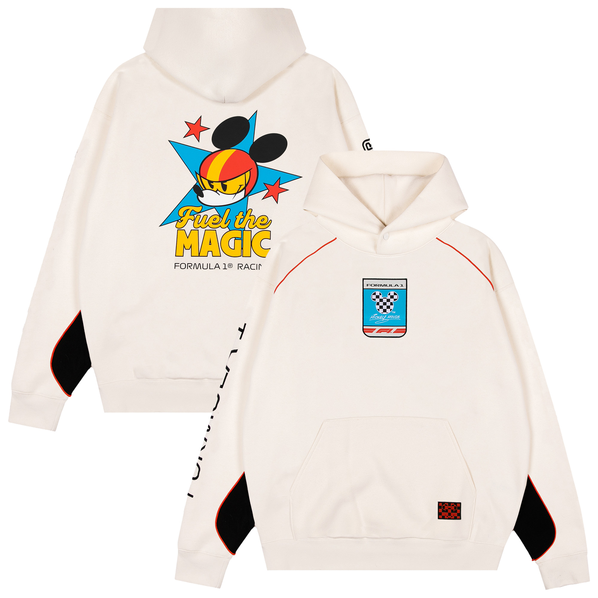 Felpa con cappuccio Formula 1 X Disney Fuel - Avorio