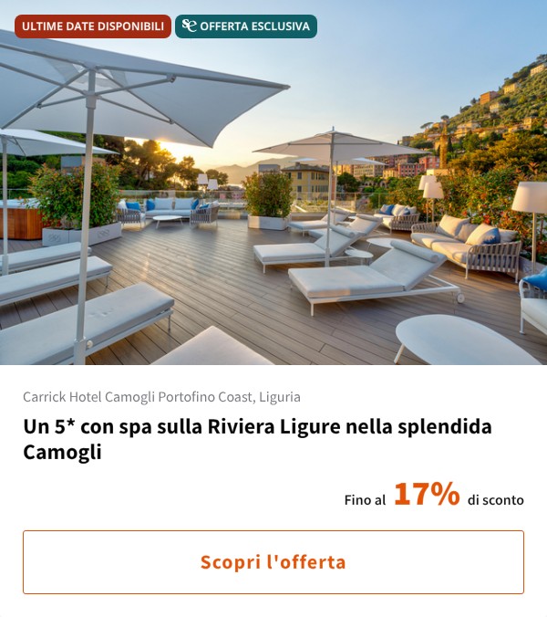 Un 5* con spa sulla Riviera Ligure nella splendida Camogli
