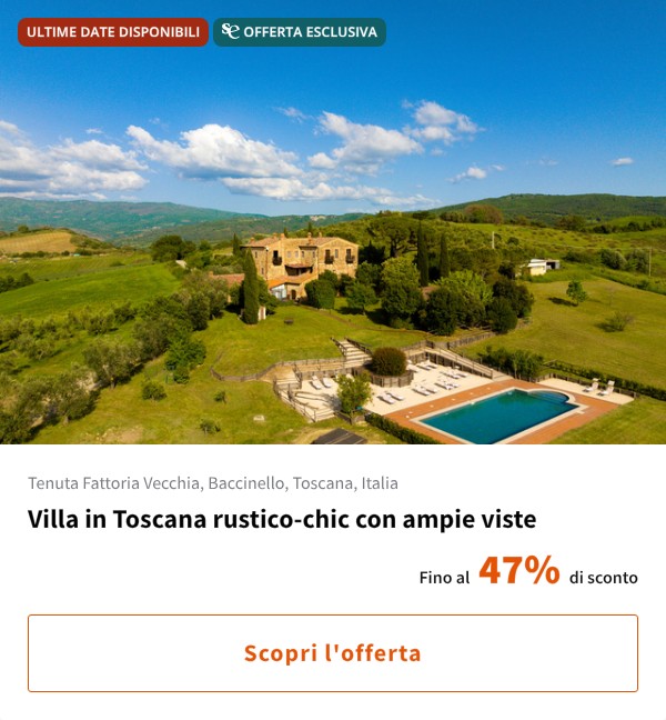 Villa in Toscana rustico-chic con ampie viste