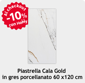 Piastrella Cala Gold in gres porcellanato 60 x 120 cm