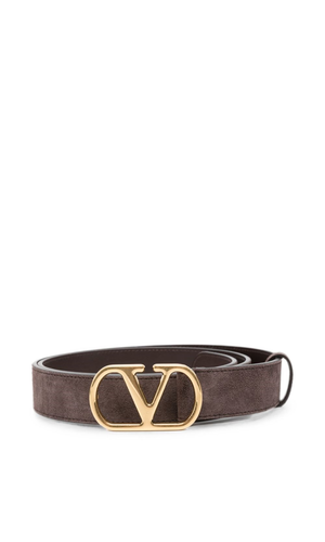 VLogo Signature suede leather belt
