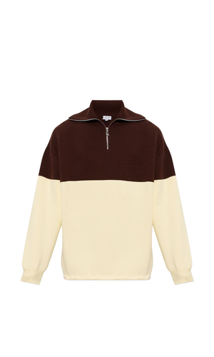 Cotton zipped sweater