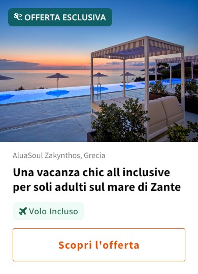 Una vacanza chic all inclusive per soli adulti sul mare di Zante