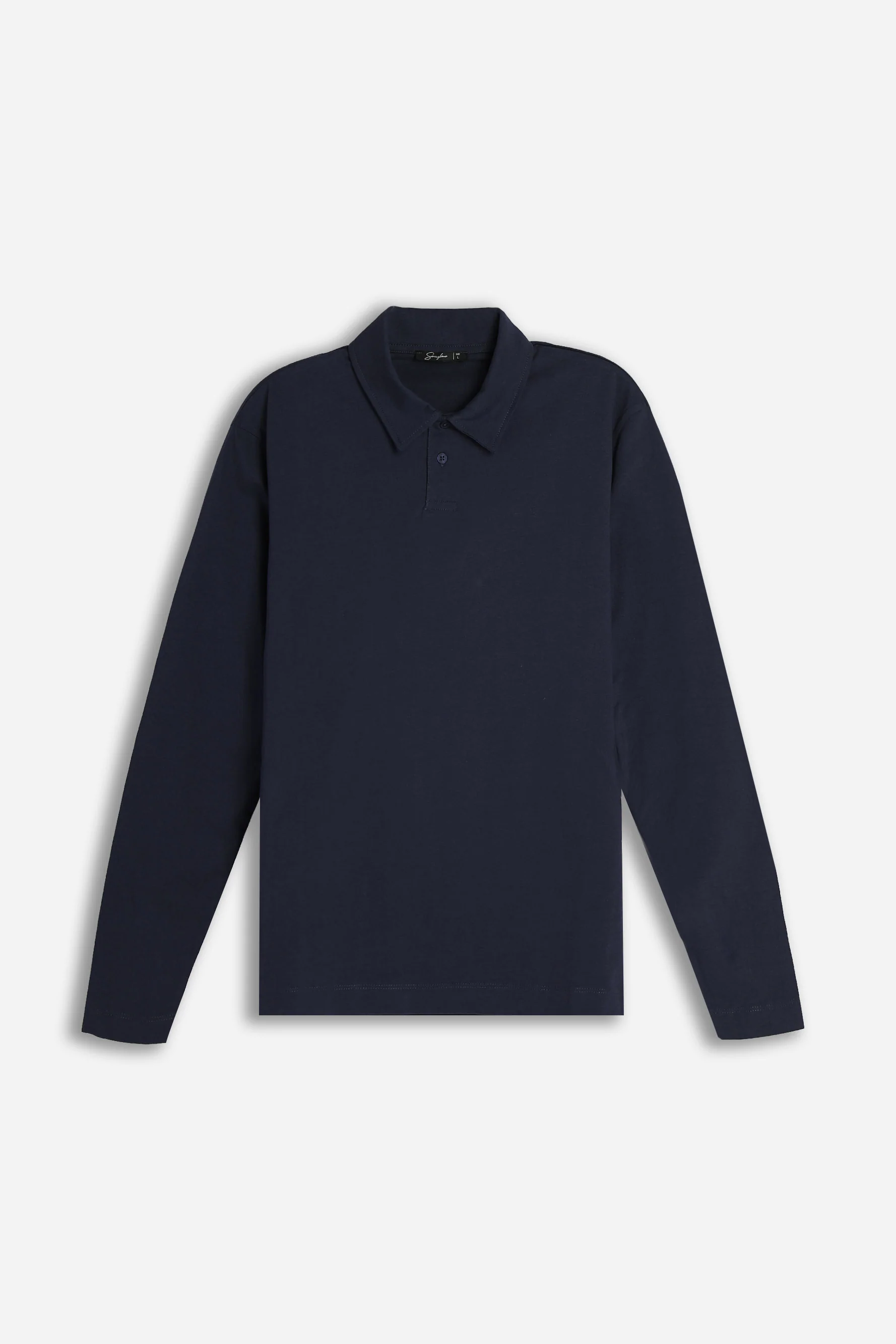 Image of POLO MANICA LUNGA CON BOTTONI BLEU