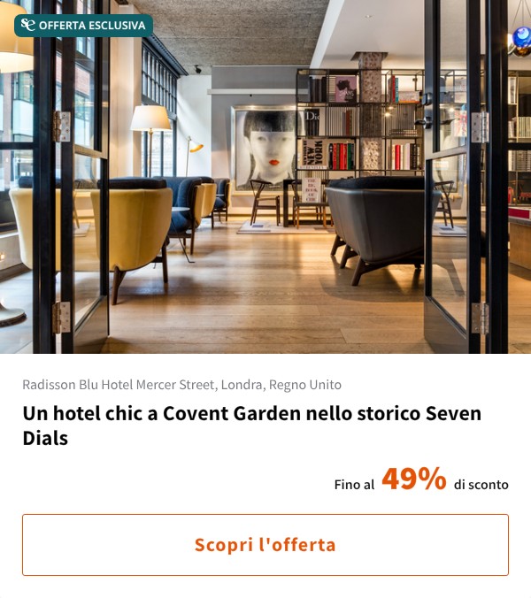 Un hotel chic a Covent Garden nello storico Seven Dials