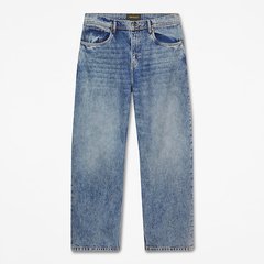 Pantalone baggy in denim da uomo in azzurro